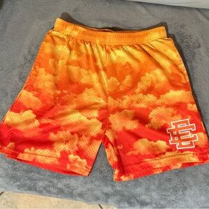Eric Emanuel Red and Orange Athletic Shorts